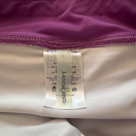 Lands End Tankini Skort Bathing Suit Womens size 8 Purple - Picture 7 of 9
